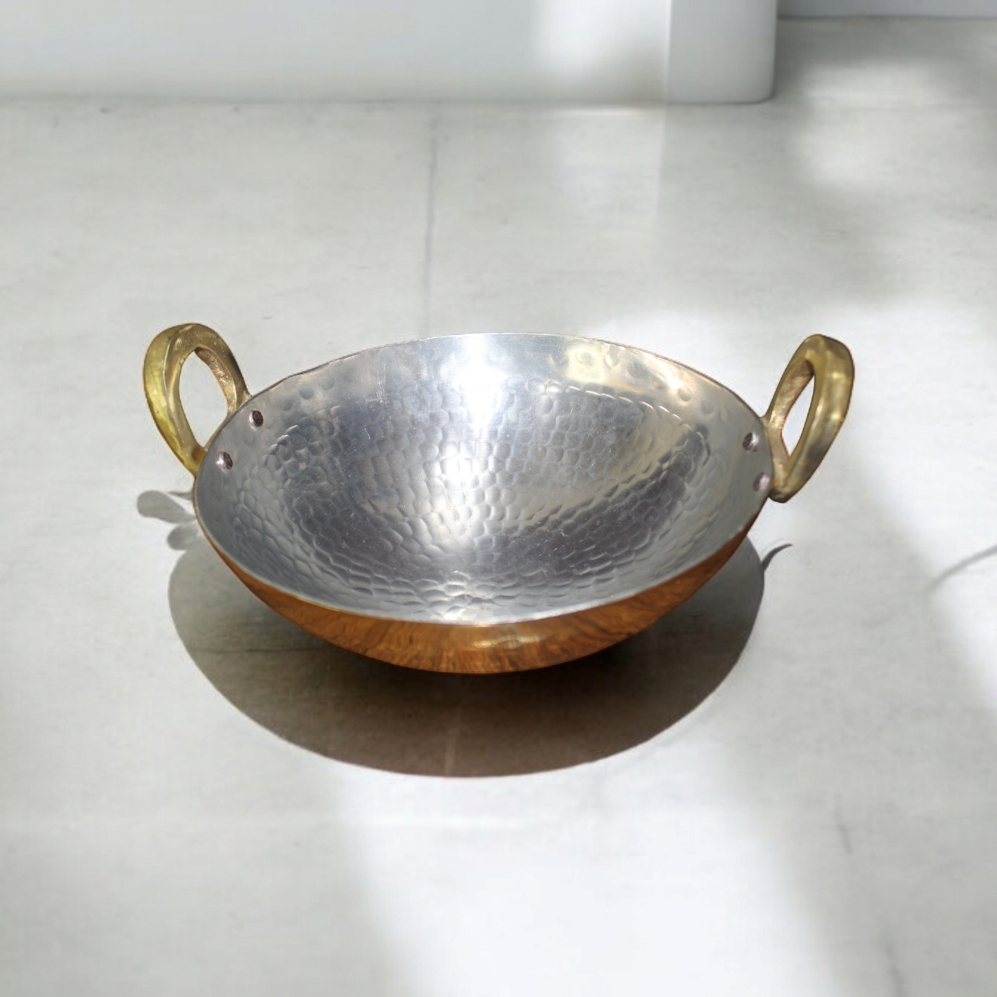 Brass kadhai with cover